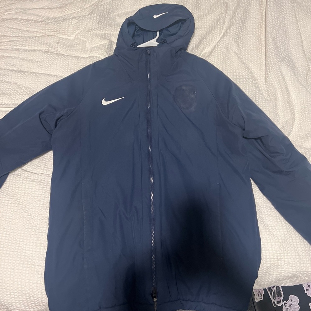 Nike navy blue men’s parka soccer coat